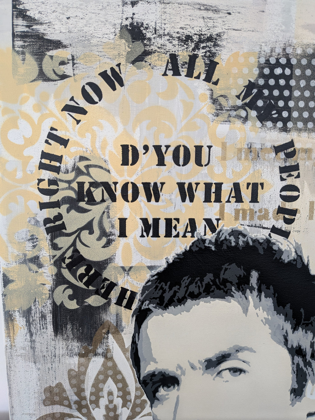 "D'you Know What I Mean" original canvas painting 60x42cm