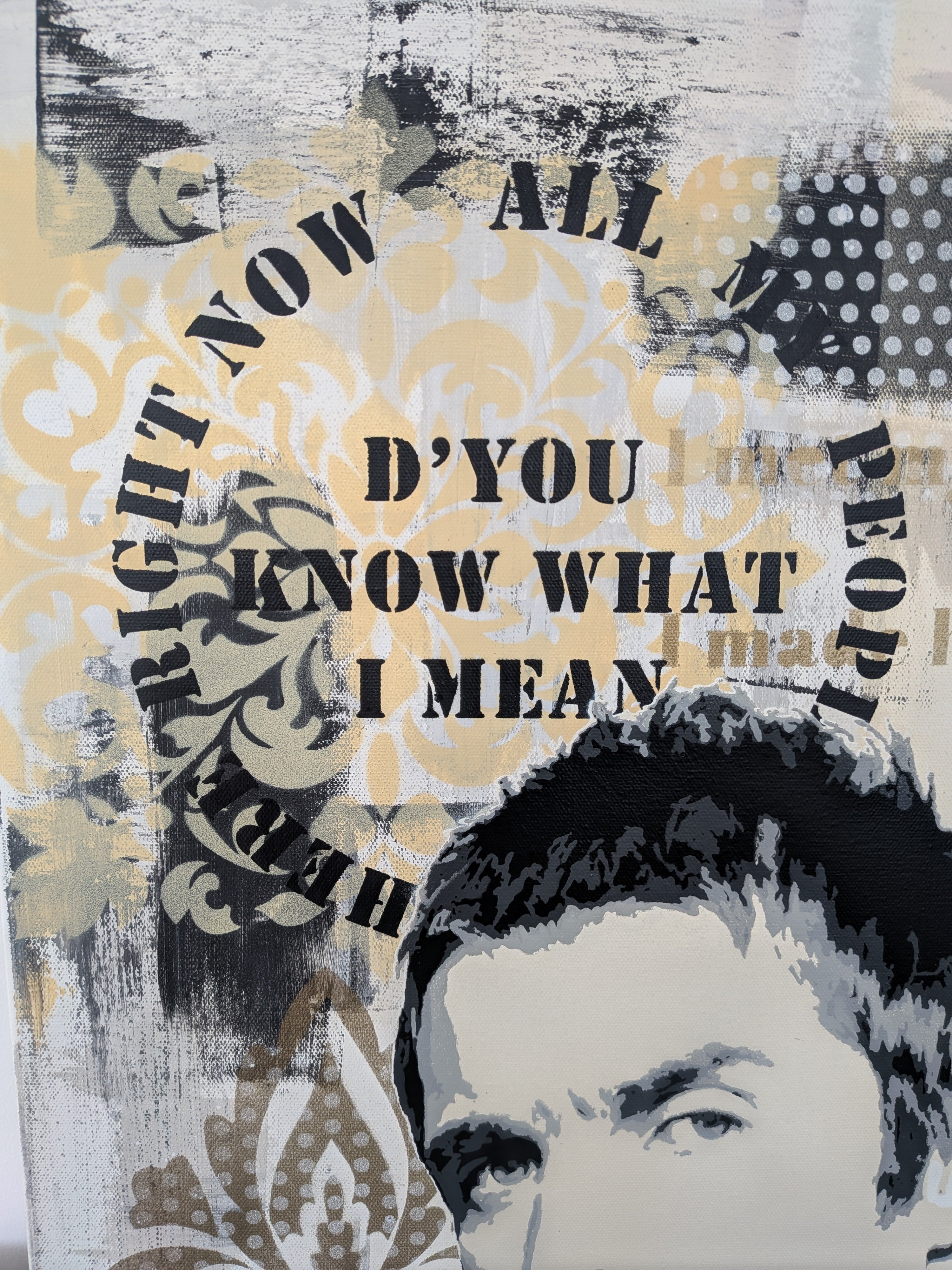 "D'you Know What I Mean" original canvas painting 60x42cm