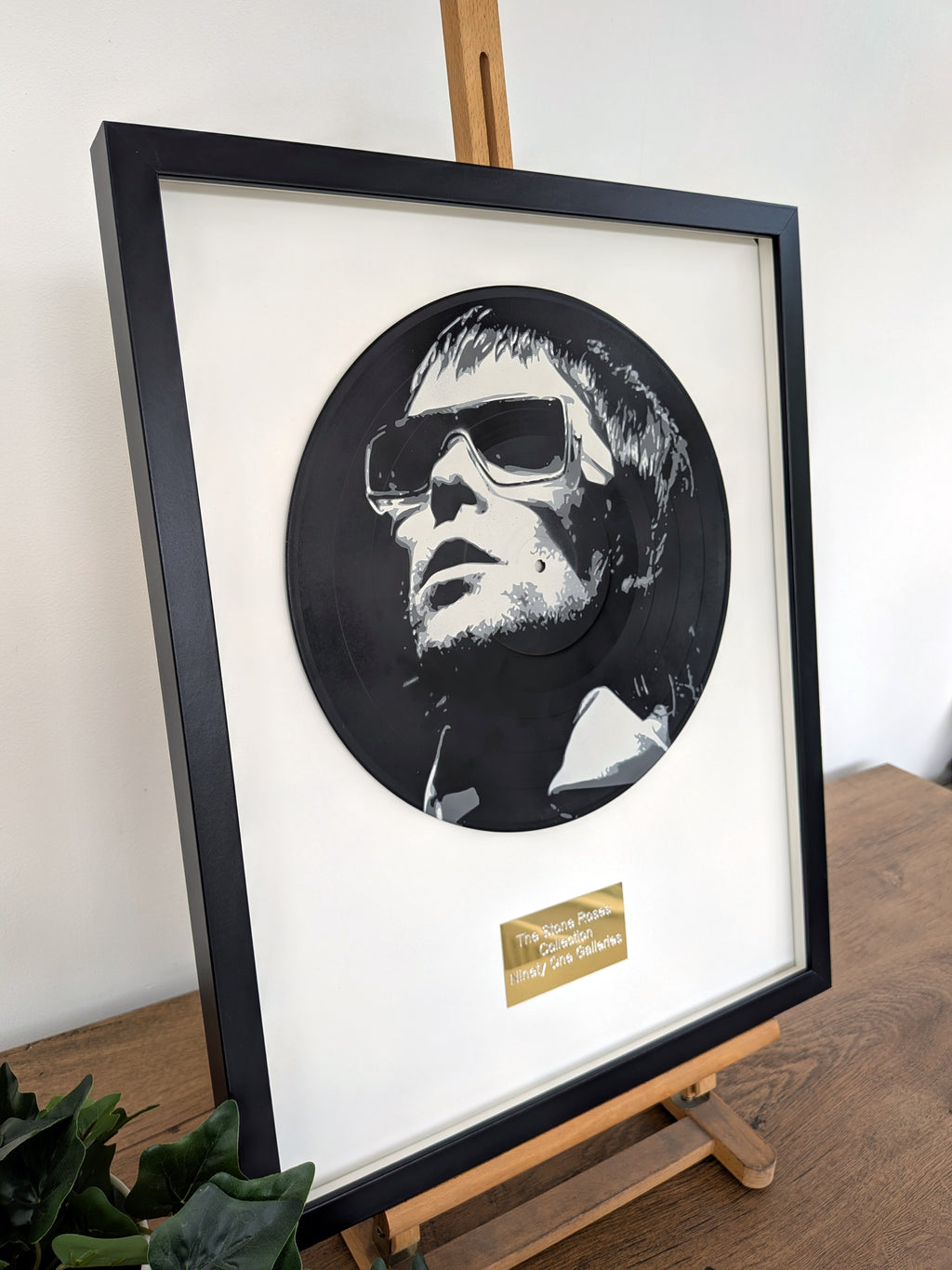 Ian Brown painted vinyl record
