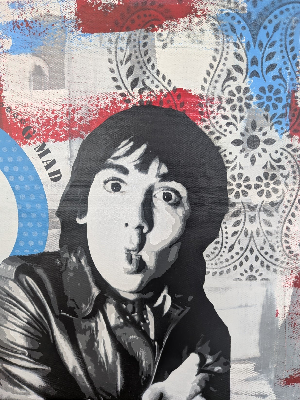 Keith Moon "Eccentric" original canvas painting 60x42cm