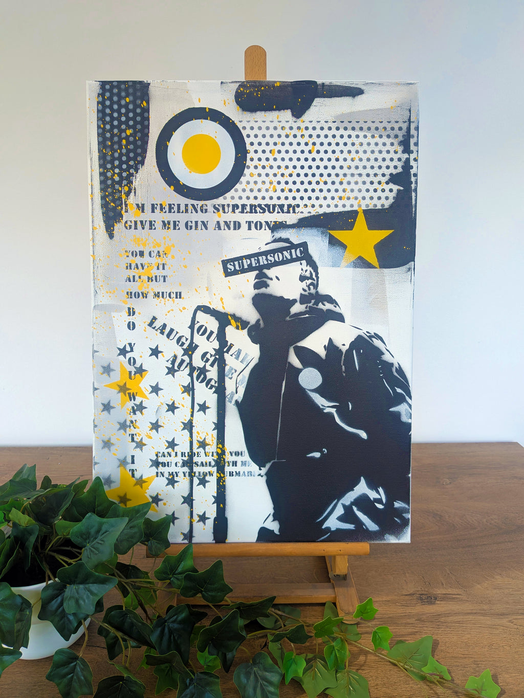 "Supersonic" original canvas painting 42x60cm