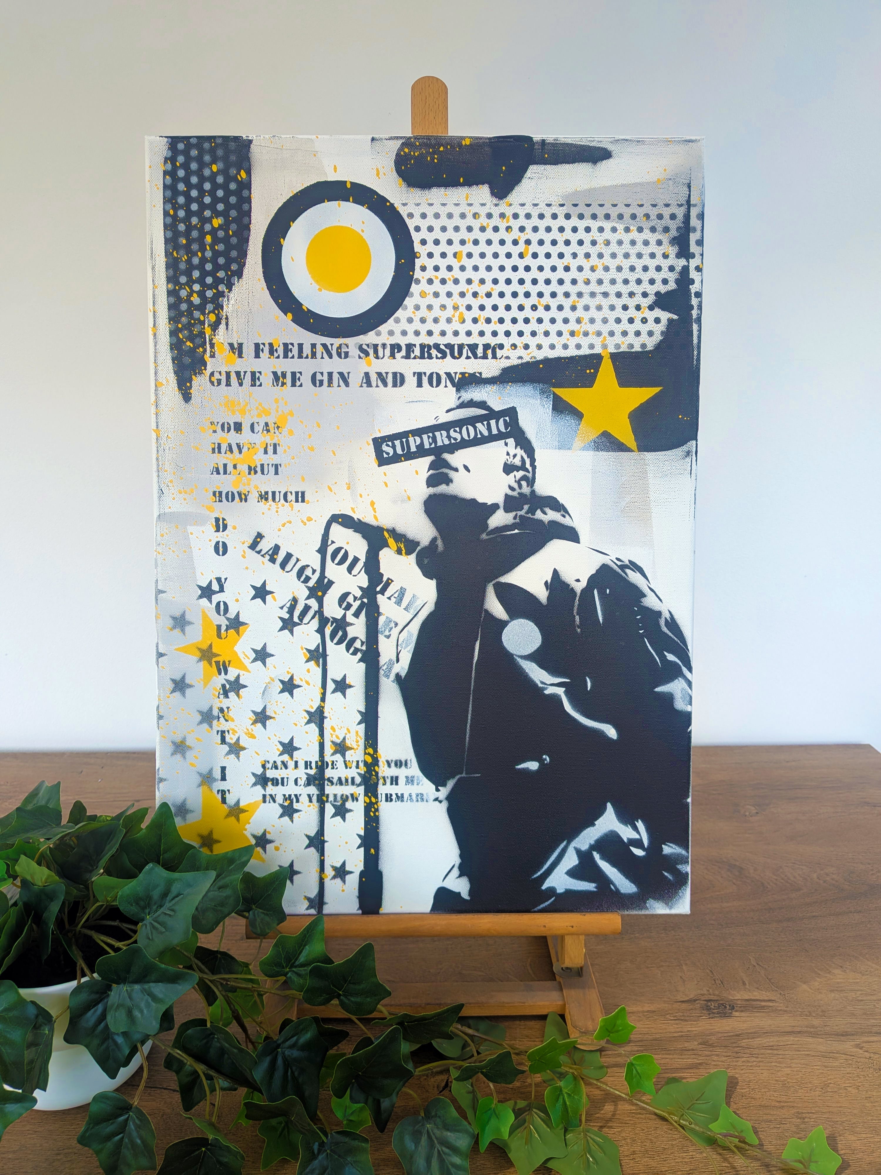 "Supersonic" original canvas painting 42x60cm