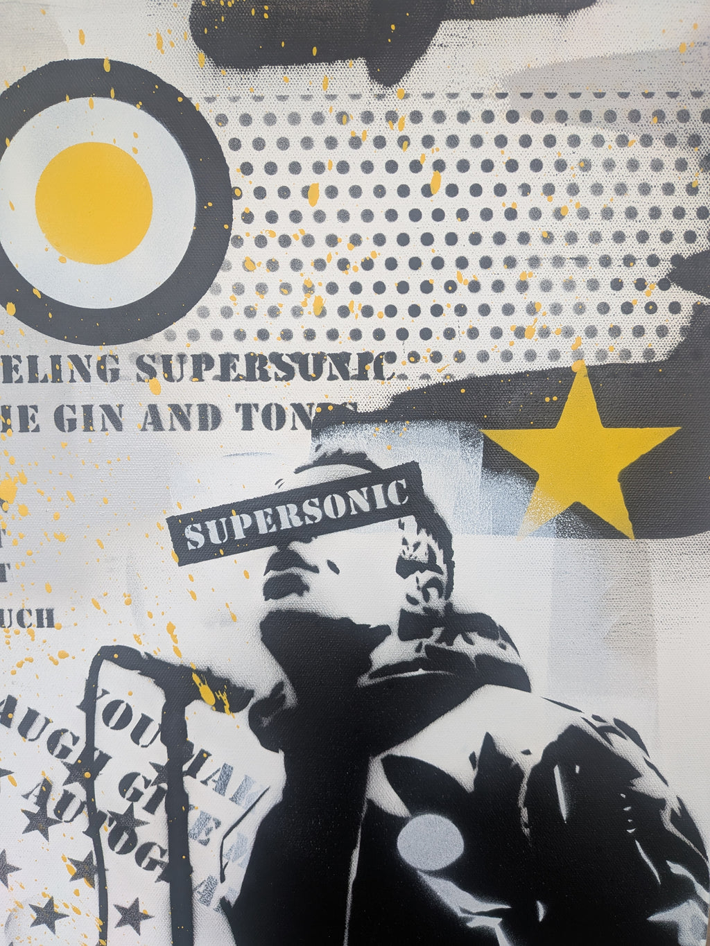 "Supersonic" original canvas painting 42x60cm