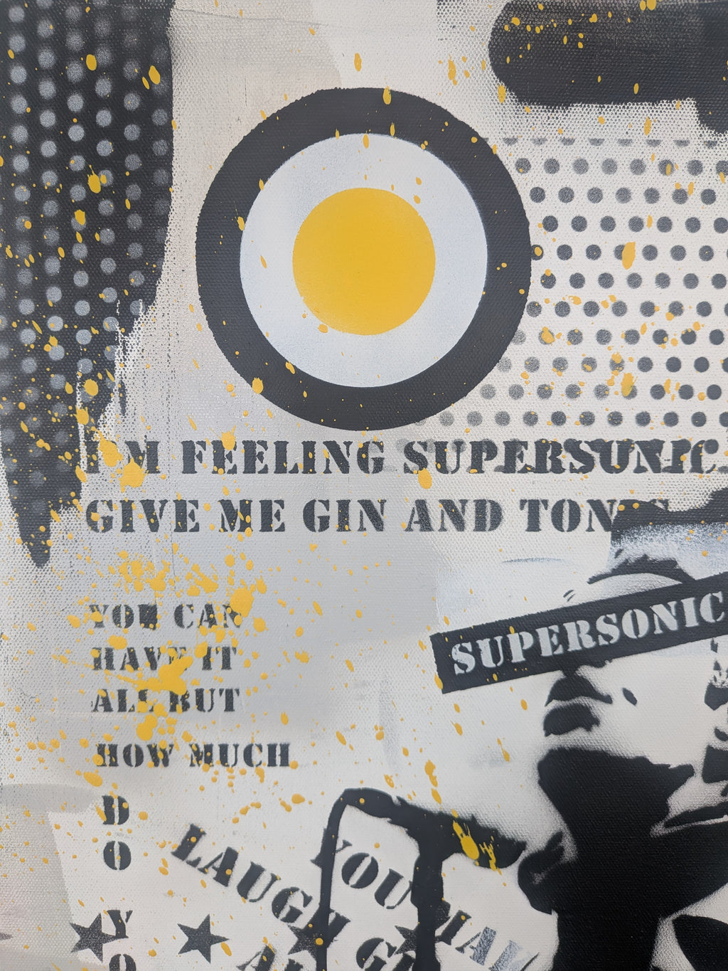 "Supersonic" original canvas painting 42x60cm