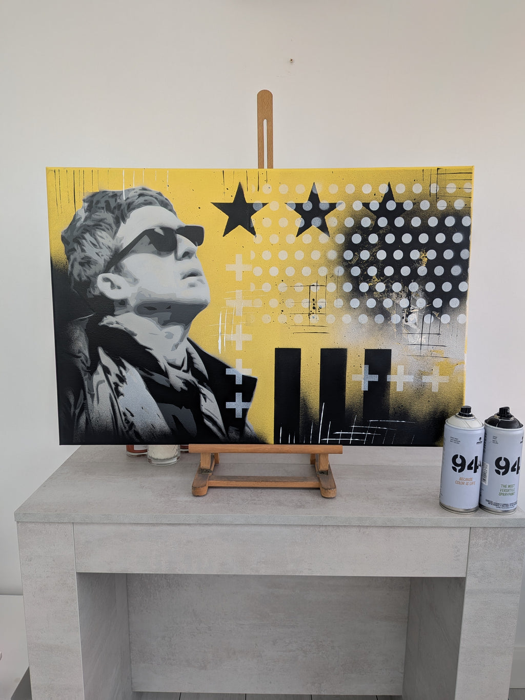 "Noel Gallagher" original canvas painting 76x51cm