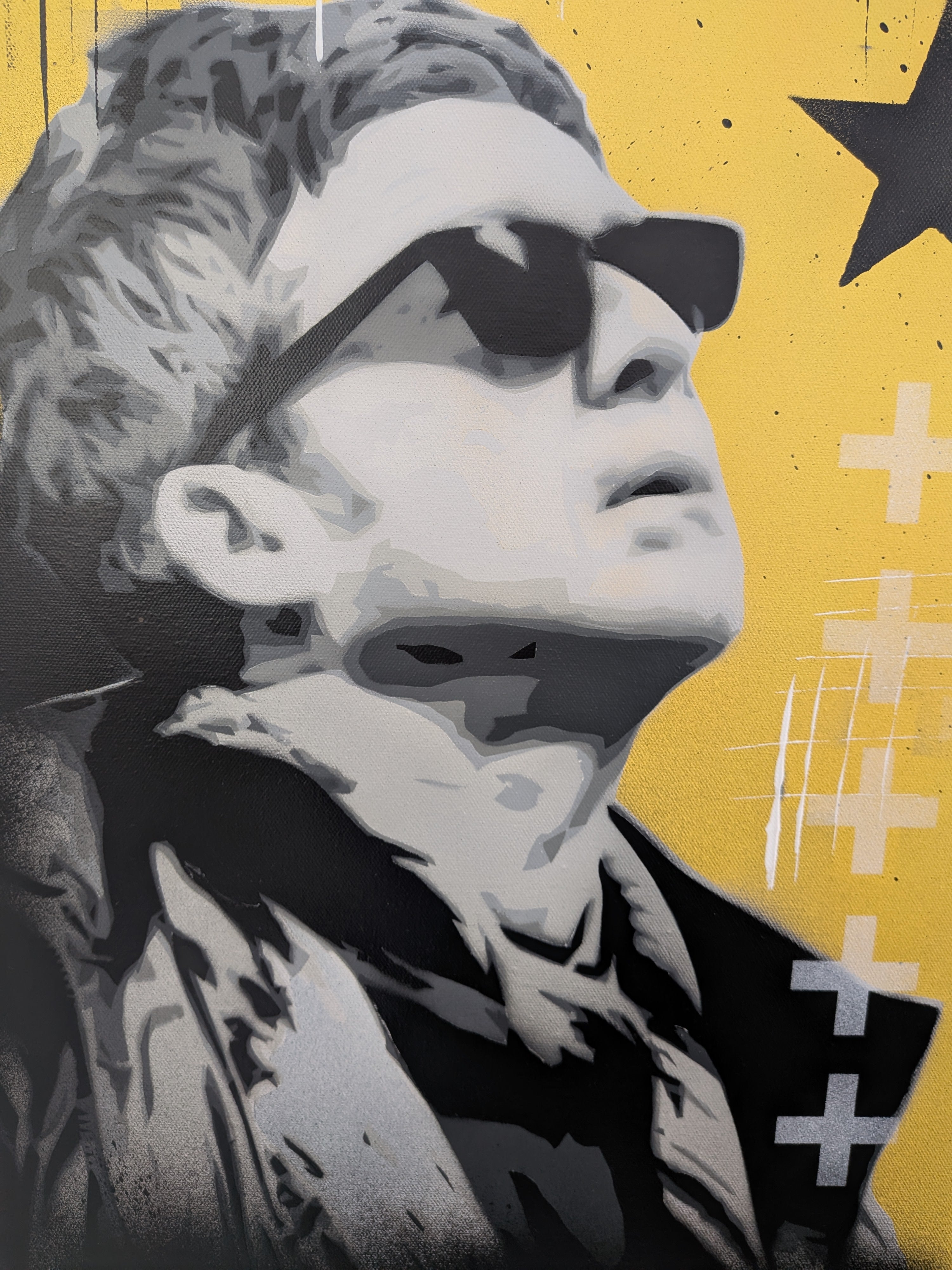 "Noel Gallagher" original canvas painting 76x51cm