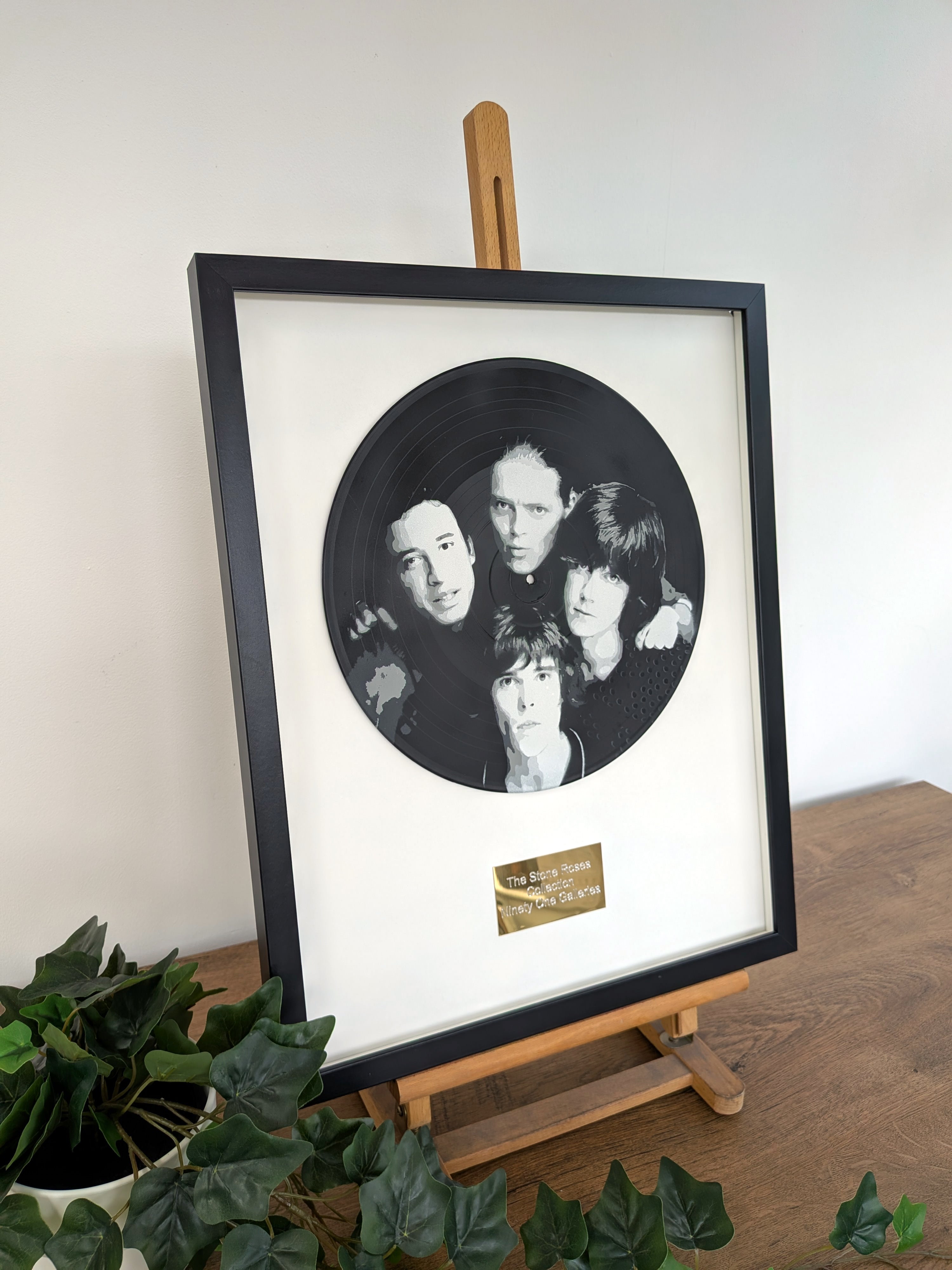 The Stone Roses painted vinyl record
