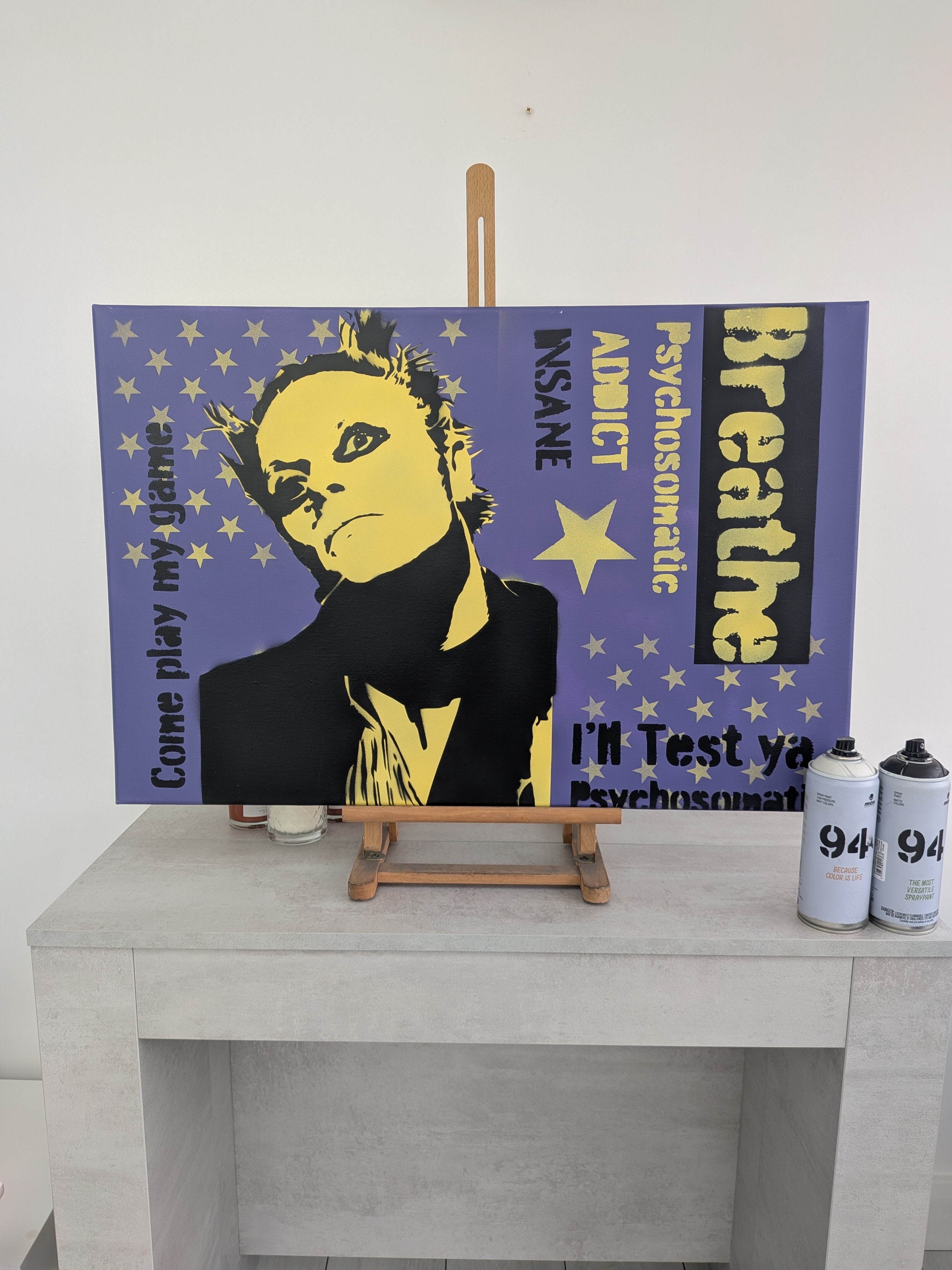 "Keith Flint" original canvas painting 76x51cm
