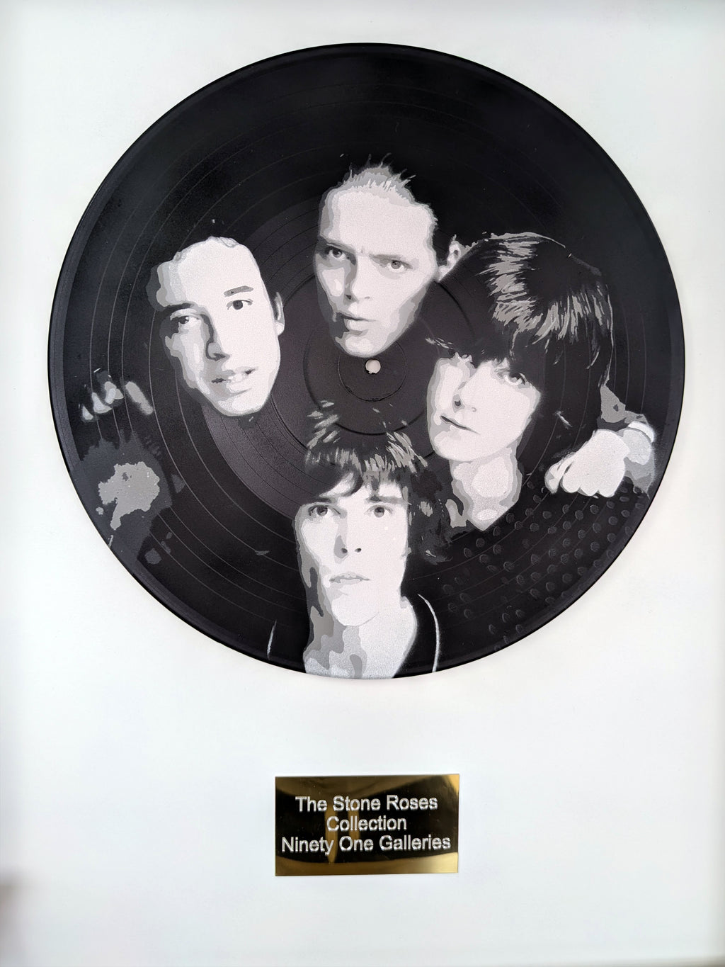 The Stone Roses painted vinyl record