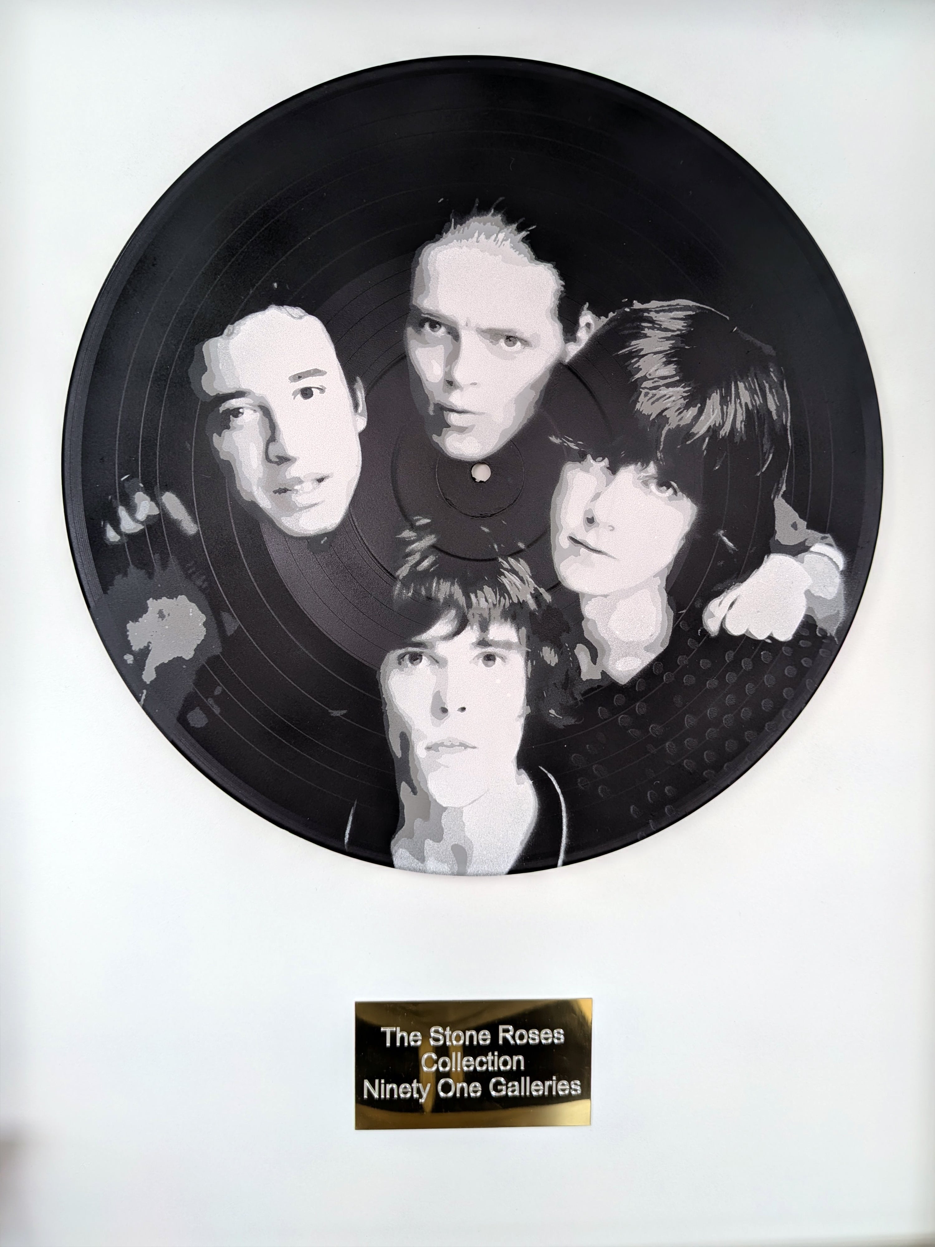 The Stone Roses painted vinyl record