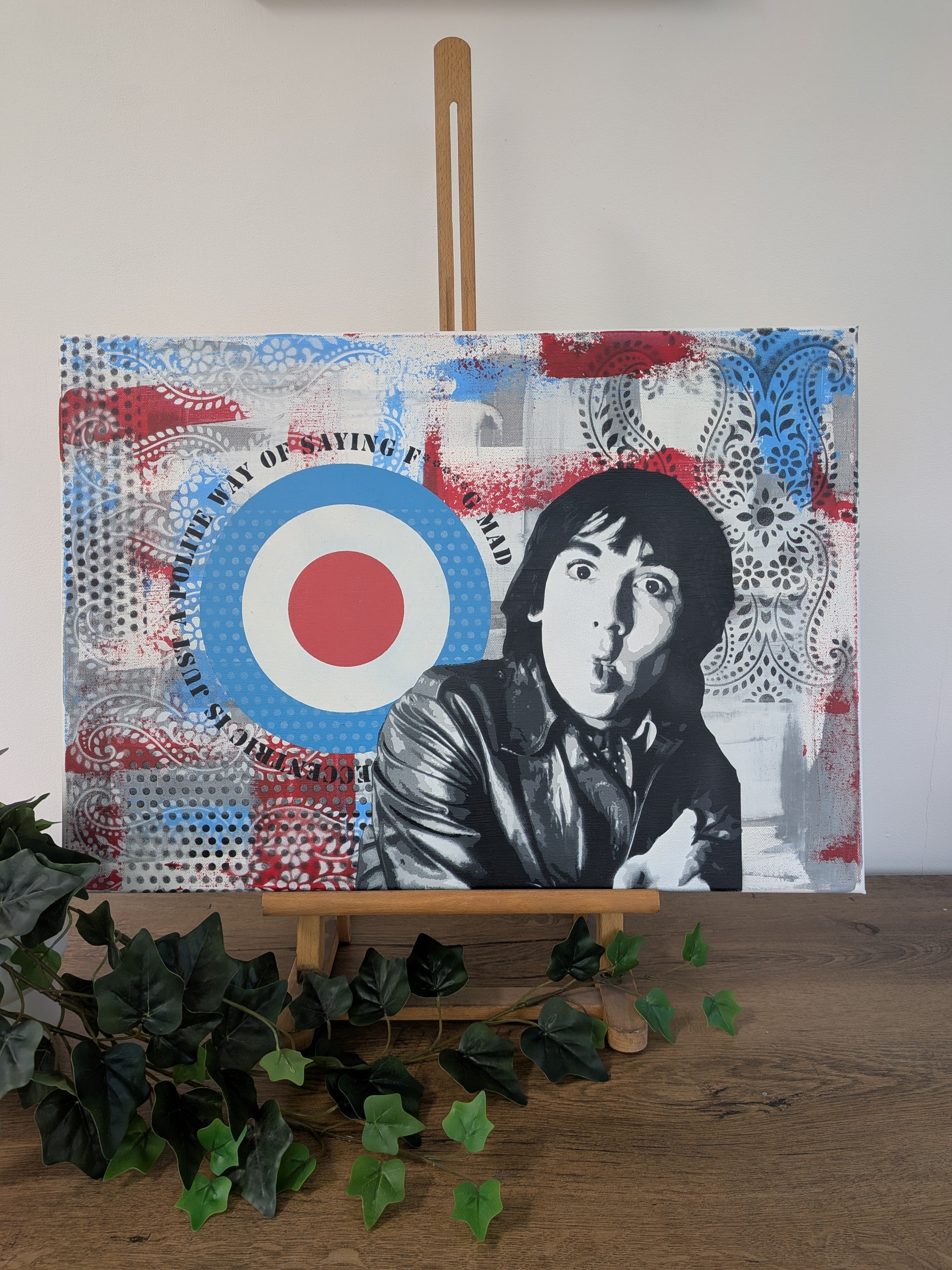 Keith Moon "Eccentric" original canvas painting 60x42cm