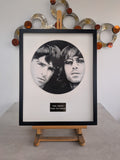 "Gallagher Brothers" painted vinyl record