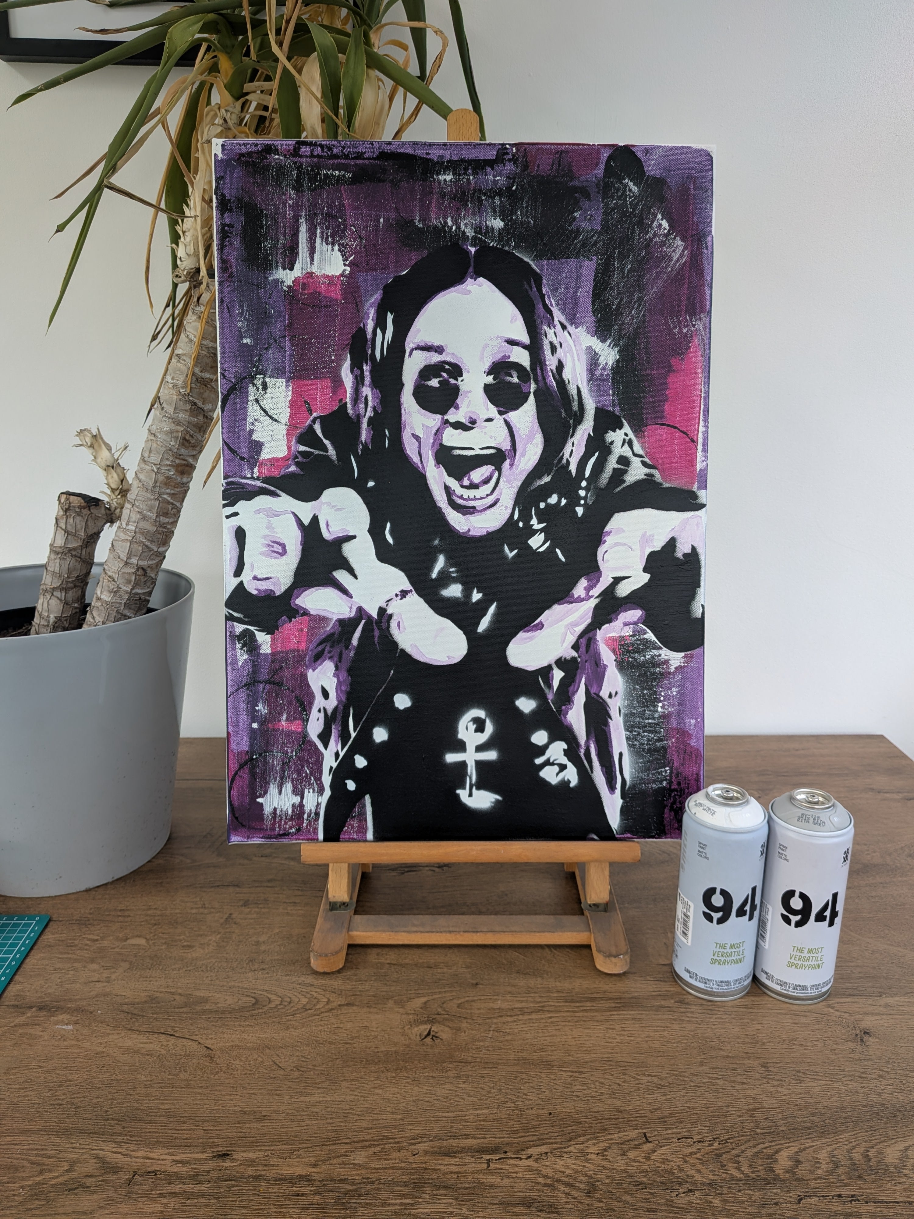 "Ozzy Osbourne" original canvas painting 42x60cm